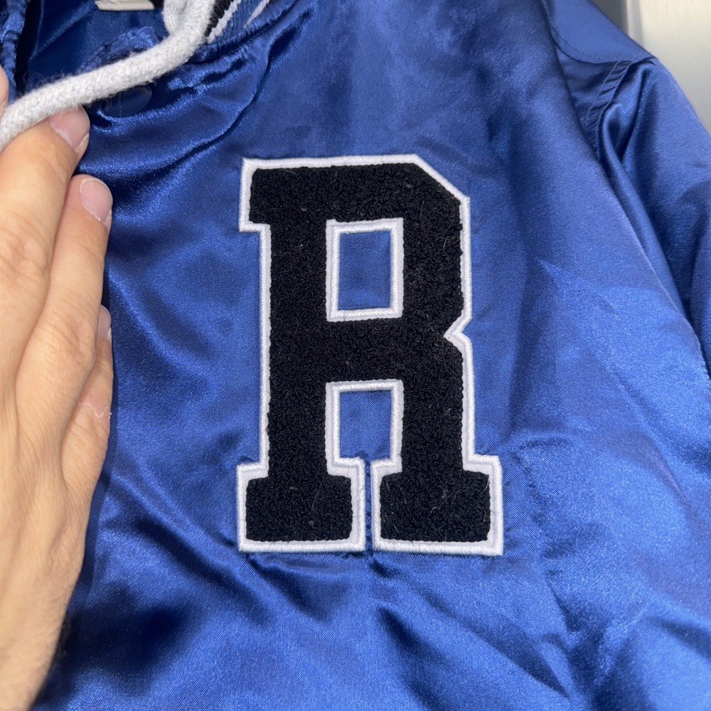 Harry Potter Blue Hooded Jacket Ravenclaw logo Varsity Letterman Mens Large - Picture 2 of 8